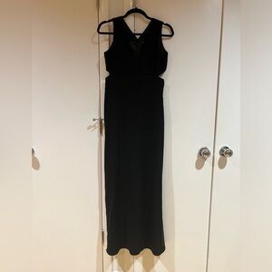 Laundry By Shelli Segal Womens Dress Black Cutout Maxi Evening Gown Bridesmaid